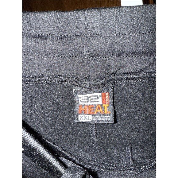 32 Degrees Heat Mens Jogger Pants Drawstring Athletic XXL Black Zip Pocket Cuff - Picture 4 of 4